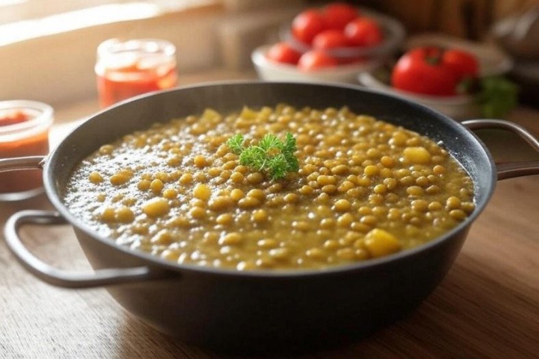 Patatesli Yeşil Mercimek Yemeği