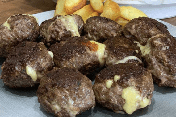 Mother's Meatballs With Cheddar