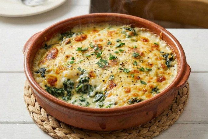Beşamel Soslu Ispanak Graten