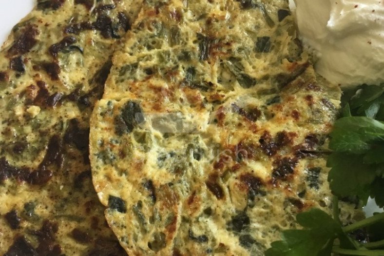 Ispanaklı Peynirli Unsuz Omlet