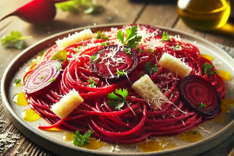 Pancarlı Kırmızı Spagetti