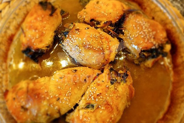 Mantarlı Ispanaklı Piliç Sarma