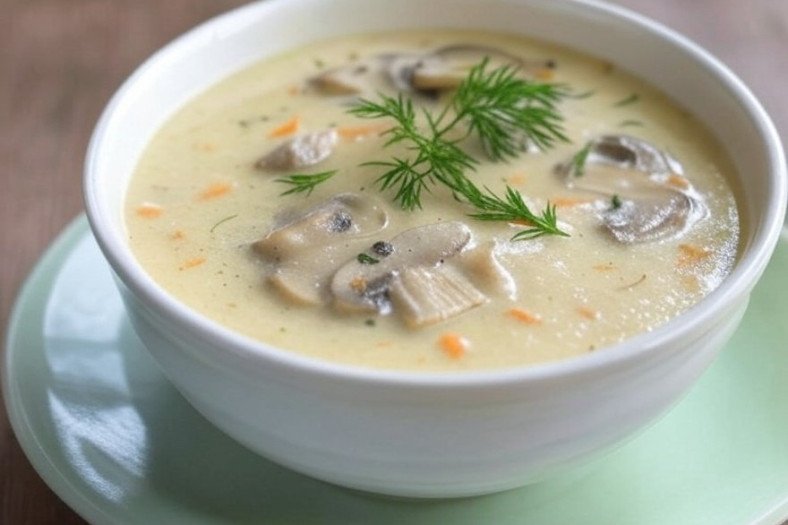 Tavuklu Mantar Çorbası